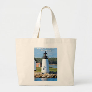 Grand Tote Bag Prospect Harbour Lighthouse, carte postale Maine