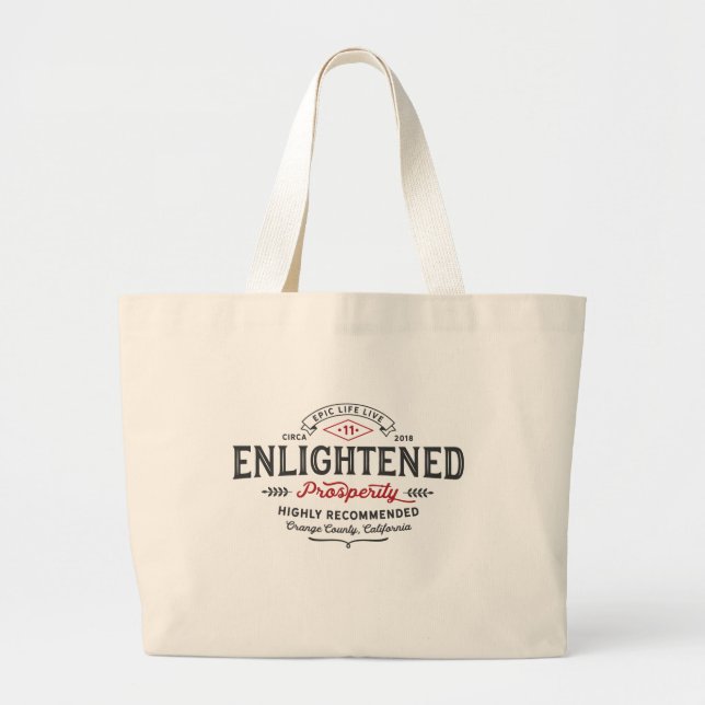 Grand Tote Bag Prospérité éclairée Fourre-tout (Devant)