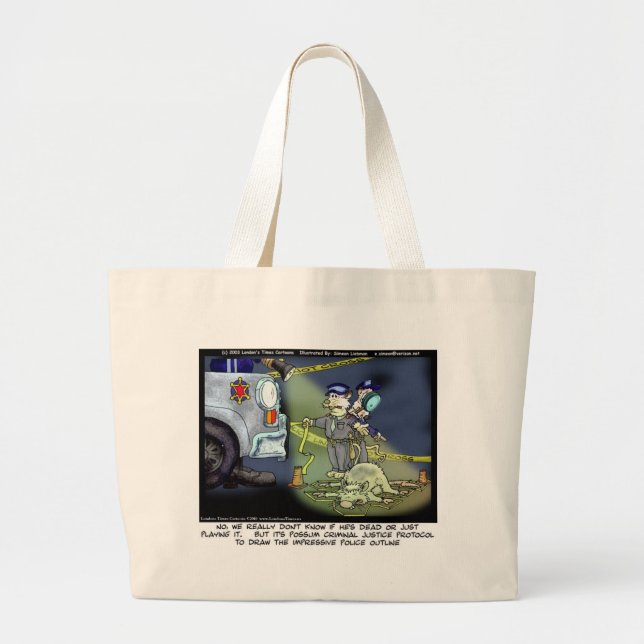 Grand Tote Bag Protocole Possum Dons Amusants Tee - shirts et Obj (Devant)