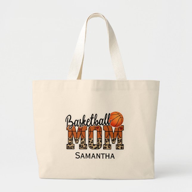Grand Tote Bag Proud Basketball Maman - Champion du côté cour (Devant)