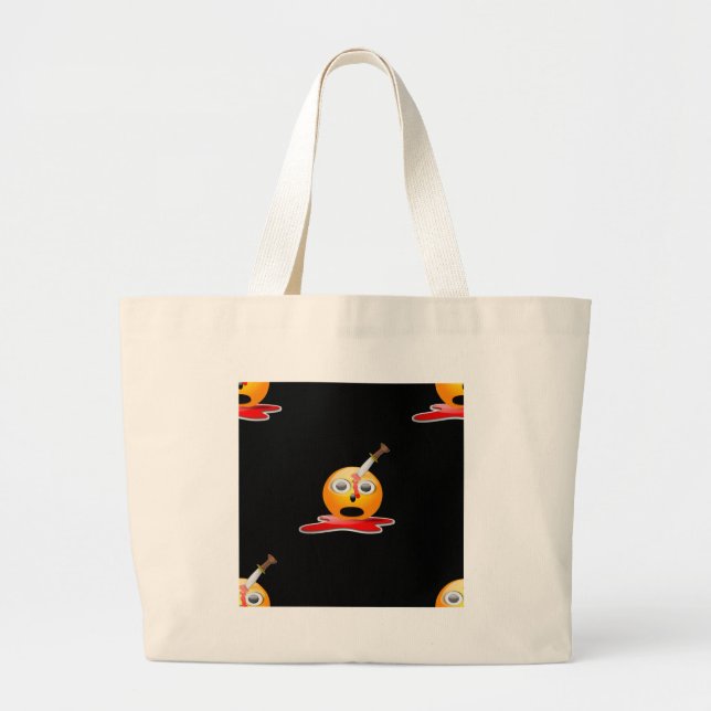 Grand Tote Bag psycho-émoji (Devant)
