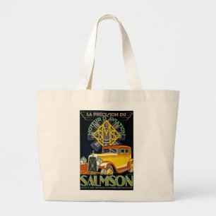 Grand Tote Bag Publicité ancienne pour automobile Salmson