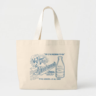 Grand Tote Bag Publicité vintage sur le lait