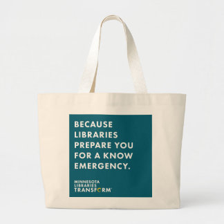 Grand Tote Bag Puisque sachez l'urgence Teal Fourre-tout