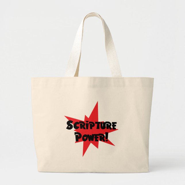 Grand Tote Bag Puissance d'écriture sainte (Devant)