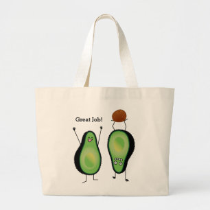 Grand Tote Bag Puits vert encourageant drôle d'appui renversé