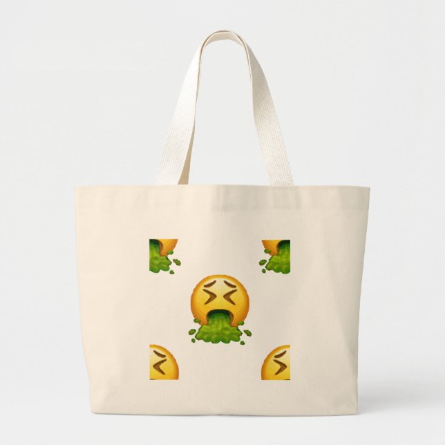 Grand Tote Bag puking émoji (Devant)