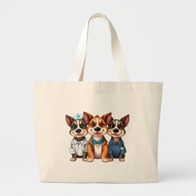 Grand Tote Bag Puppies  (Devant)