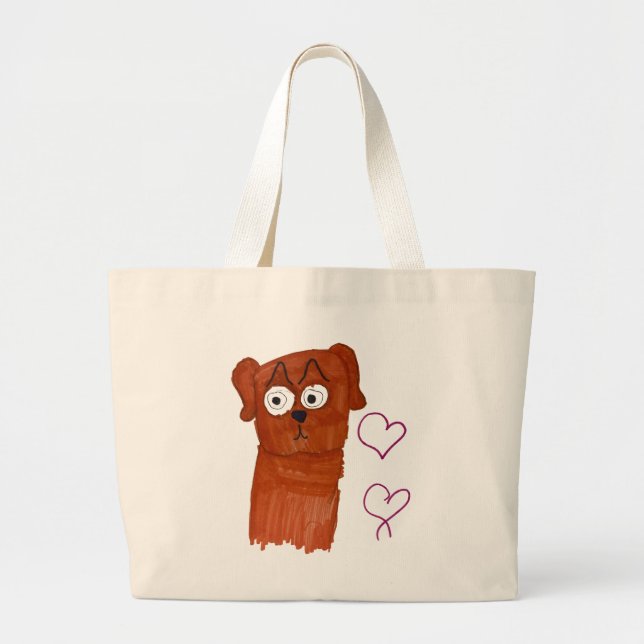 Grand Tote Bag Puppy Love Fourre-tout (Hopkins) (Devant)