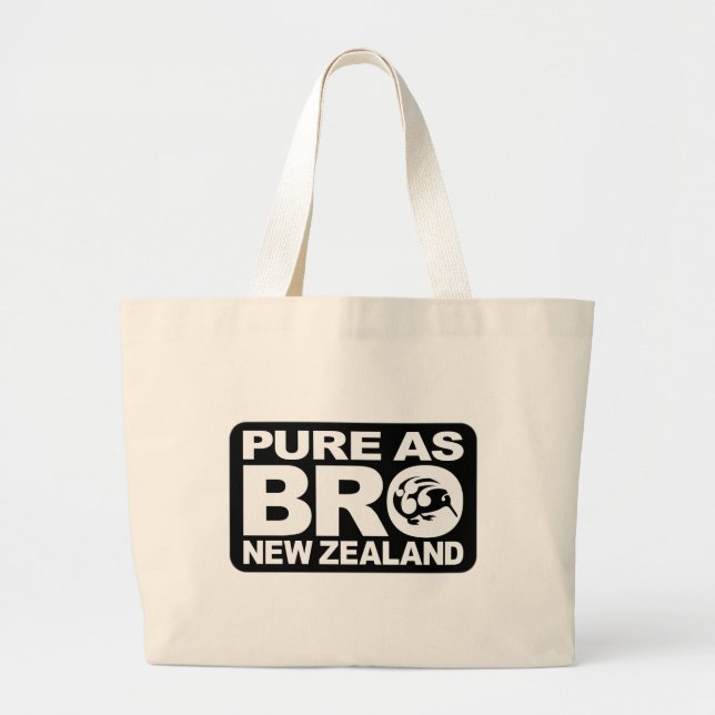 Grand Tote Bag Pure as Bro, Nouvelle-Zélande (Devant)