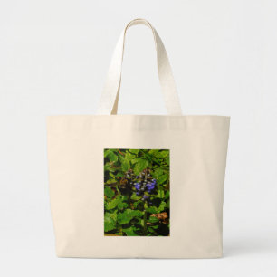 Grand Tote Bag Purple Bee Balm and Bumble Bee