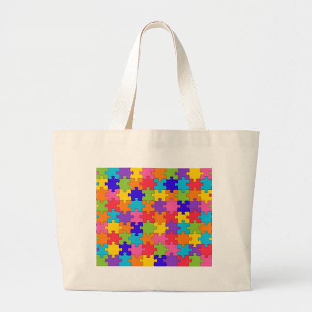 Grand Tote Bag Puzzle Puzzle Puzzle Puzzle (Devant)
