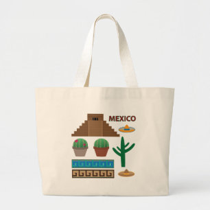 Grand Tote Bag pyramide mexicaine