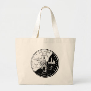 Grand Tote Bag Quartier d'État de l'Illinois Reverse Side Faux