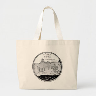 Grand Tote Bag Quartier d'État de l'Iowa Reverse Side Faux