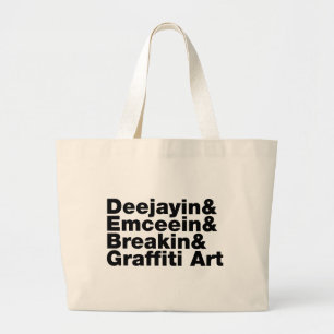 Grand Tote Bag Quatre éléments de l'Hip hop