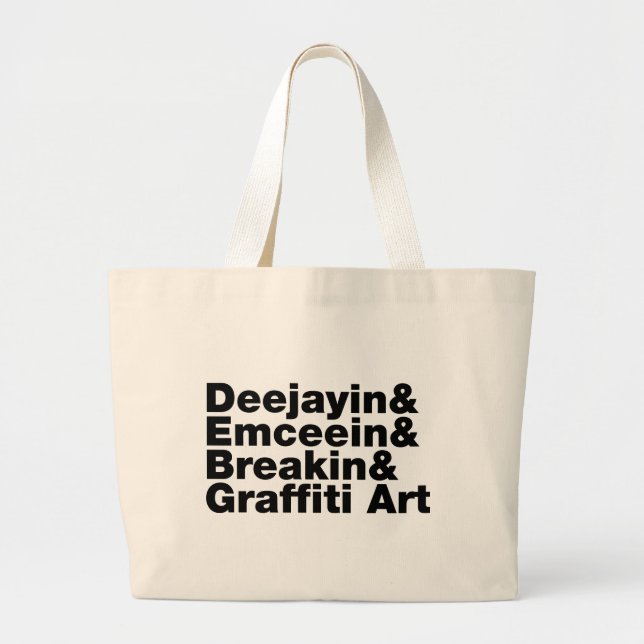Grand Tote Bag Quatre éléments de l'Hip hop (Devant)