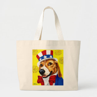 Grand Tote Bag Quatrième de chien Fourre-tout de beagle de