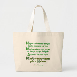 Grand Tote Bag Que la route s'élève pour vous rencontrer