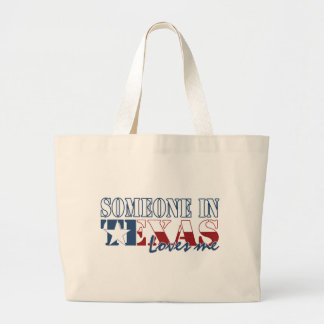 Grand Tote Bag Quelqu'un dans le Texas m'aime