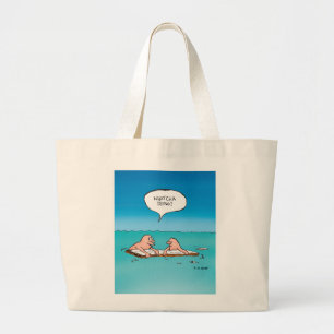 Grand Tote Bag Qu'est-ce que ça fait ? Drôle Cartoon d'épave