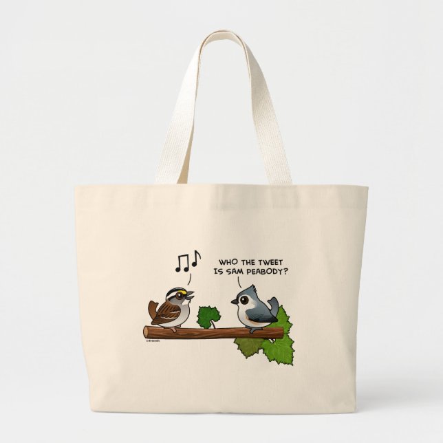Grand Tote Bag Qui est le Tweet ? (Devant)