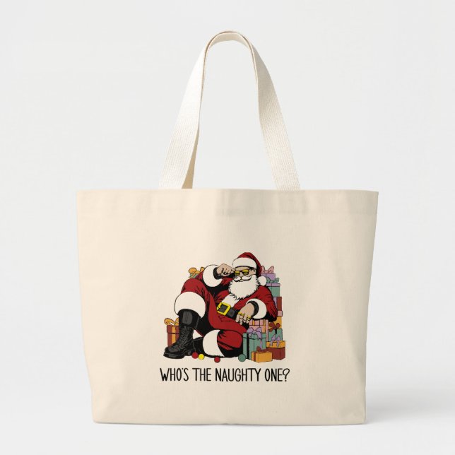 Grand Tote Bag Qui est le vilain (Devant)