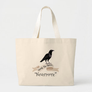 Grand Tote Bag Quoique Le Corbeau