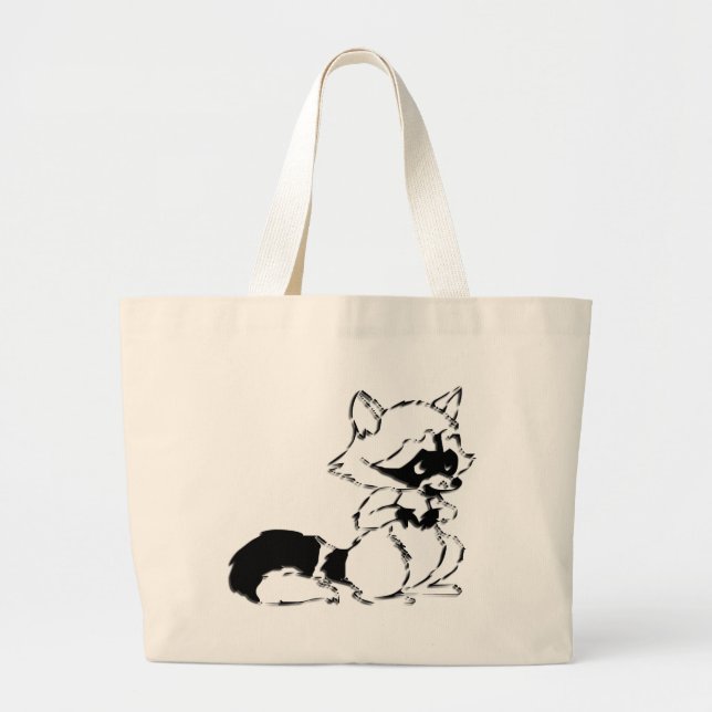 Grand Tote Bag Raccoon (Devant)