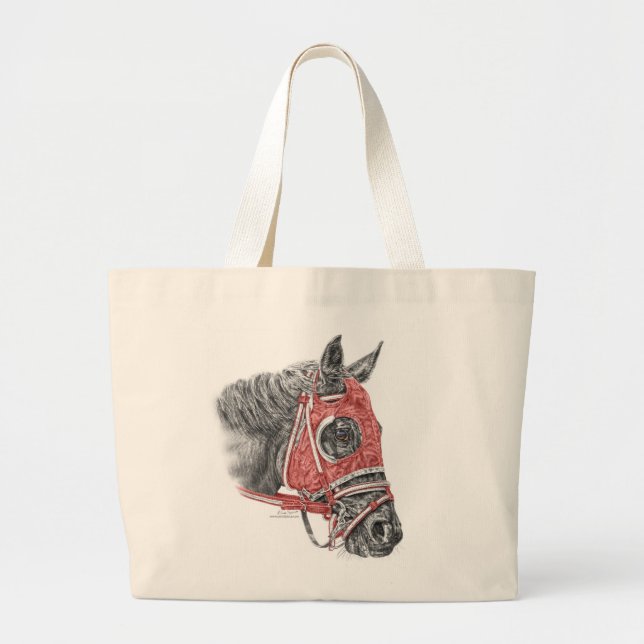 Grand Tote Bag Race Horse Portrait Soies (Devant)