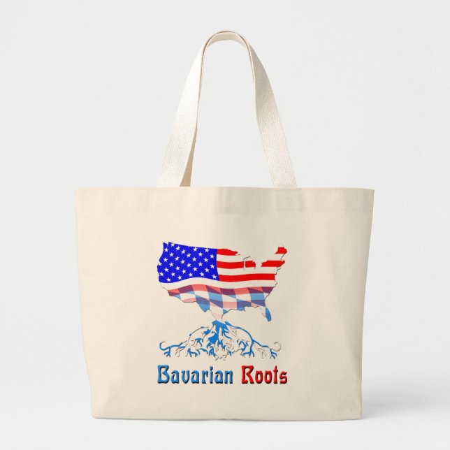 Grand Tote Bag Racines bavaroises américaines (Devant)