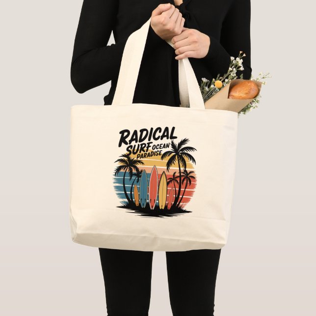 Grand Tote Bag Radical Surf Ocean Paradise (Devant (produit))