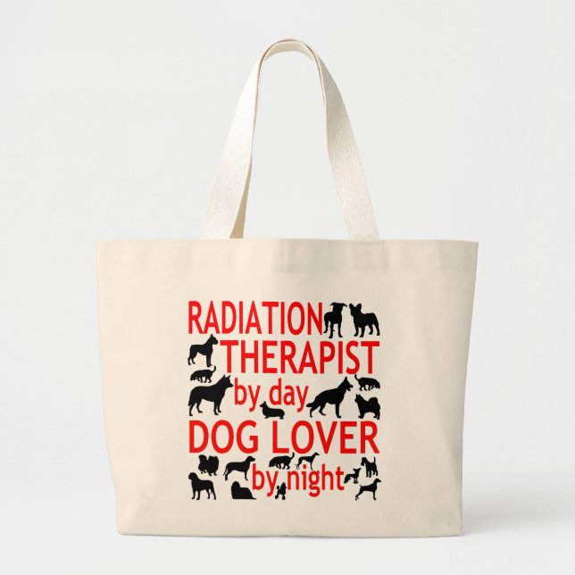 Grand Tote Bag Radiothérapie Amoureux des chiens (Devant)