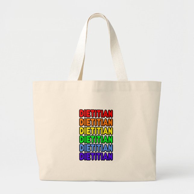 Grand Tote Bag Rainbow Dietitian (Devant)