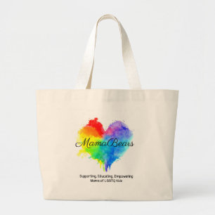 Grand Tote Bag Rainbow Heart Fourre-tout
