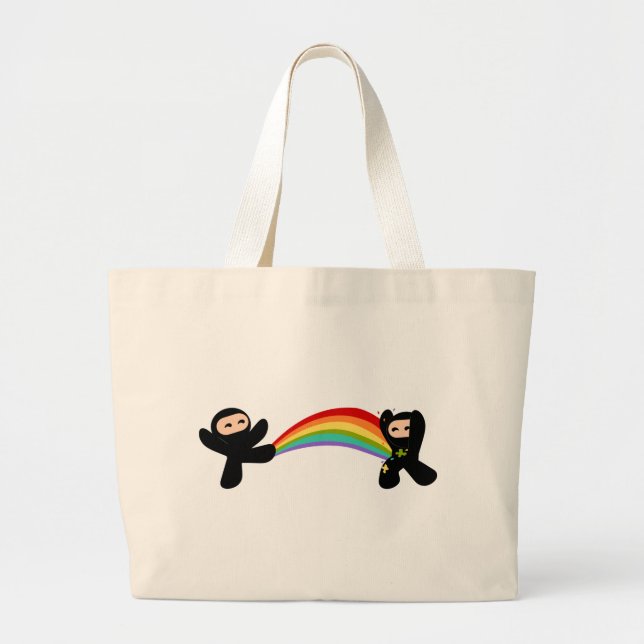 Grand Tote Bag Rainbow Ninja Kick (Devant)