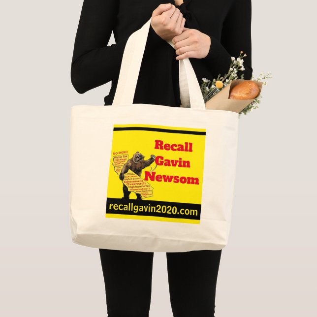 Grand Tote Bag Rappeler Gavin Newsom (Devant (produit))