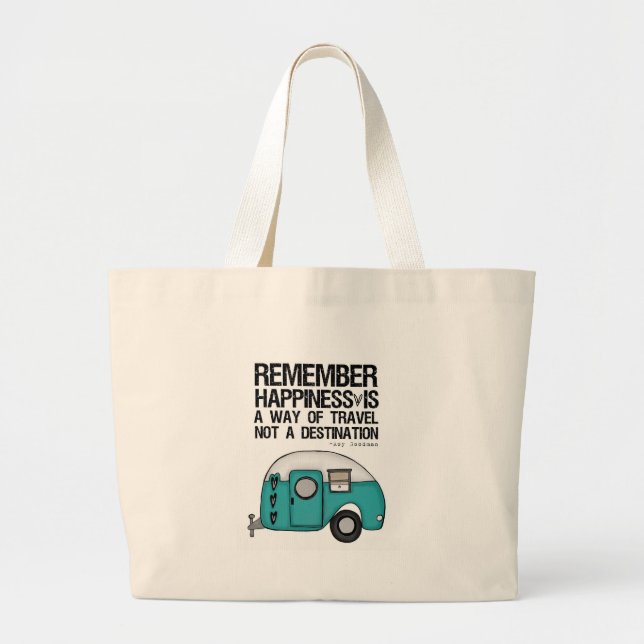 Grand Tote Bag rappelez-vous le bonheur (Devant)