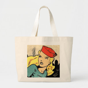 Grand Tote Bag Raviver Blond Comic Book Heroine