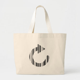 Grand Tote Bag RECHARGER L'ICÔNE CODE BARRES Modèle de code-barre