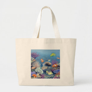 Grand Tote Bag Récif coralien