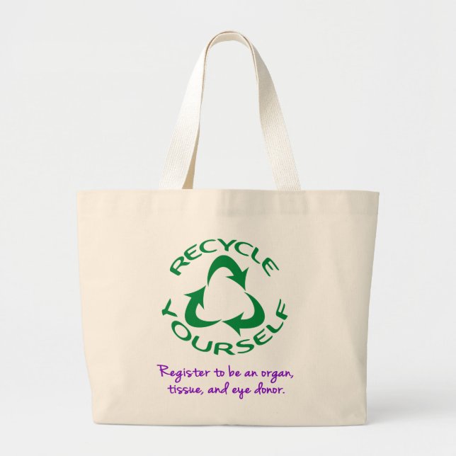 Grand Tote Bag Recycler soi-même (Devant)