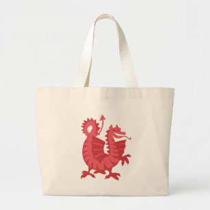 Grand Tote Bag Red Dragon Mah Jong