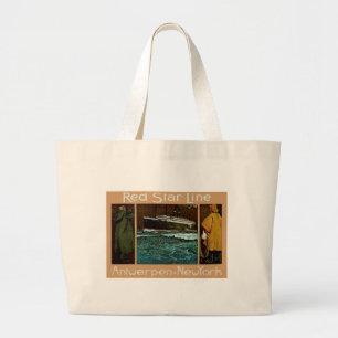 Grand Tote Bag Red Star Line ~ Anvers-New York