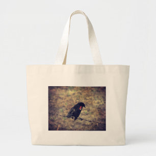Grand Tote Bag Red Wing Blackbird sur Barbed