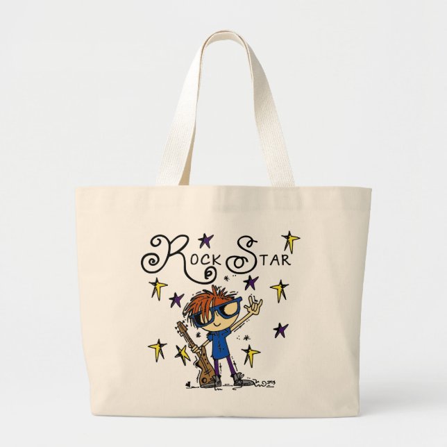 Grand Tote Bag Redhead Boy Rock Star (Devant)
