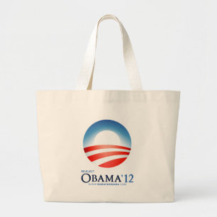 Grand Tote Bag Réélisez Obama 2012