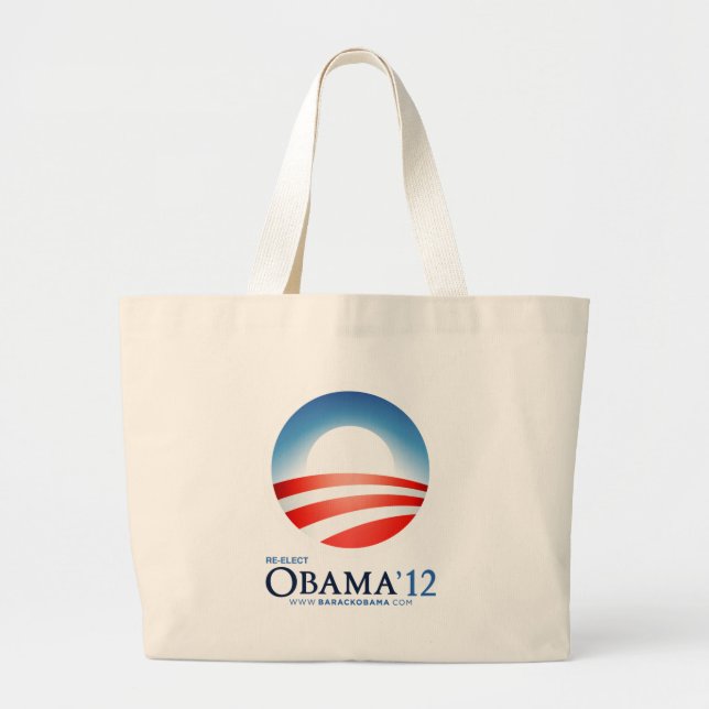 Grand Tote Bag Réélisez Obama 2012 (Devant)