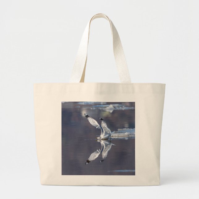 Grand Tote Bag Réflexions de goélands (Devant)