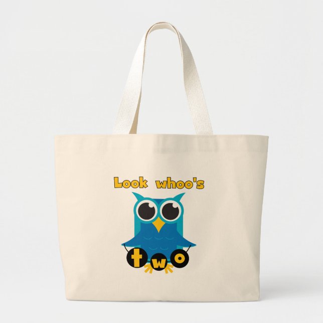 Grand Tote Bag Regardez les 2 t-shirts et cadeaux d'anniversaire  (Devant)